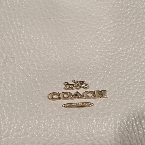 Coach Ivory and Tan Leather Wristlet - Picture 8 of 9